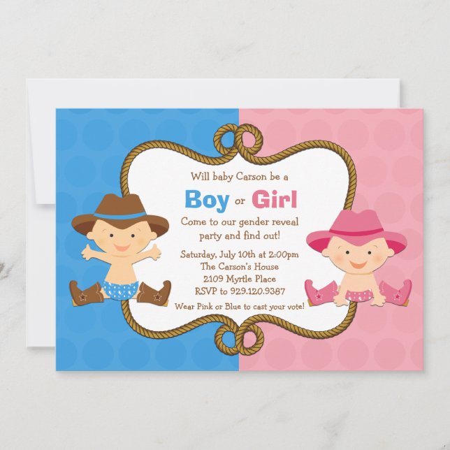 Gender Reveal Party Invitation (Front)