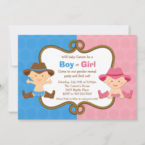 Gender Reveal Party Invitation
