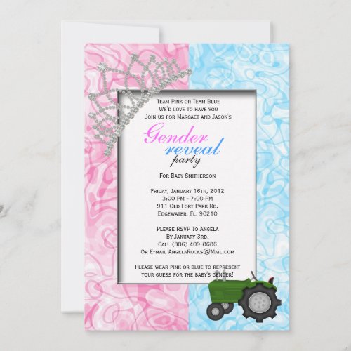 Gender Reveal Party Invitation