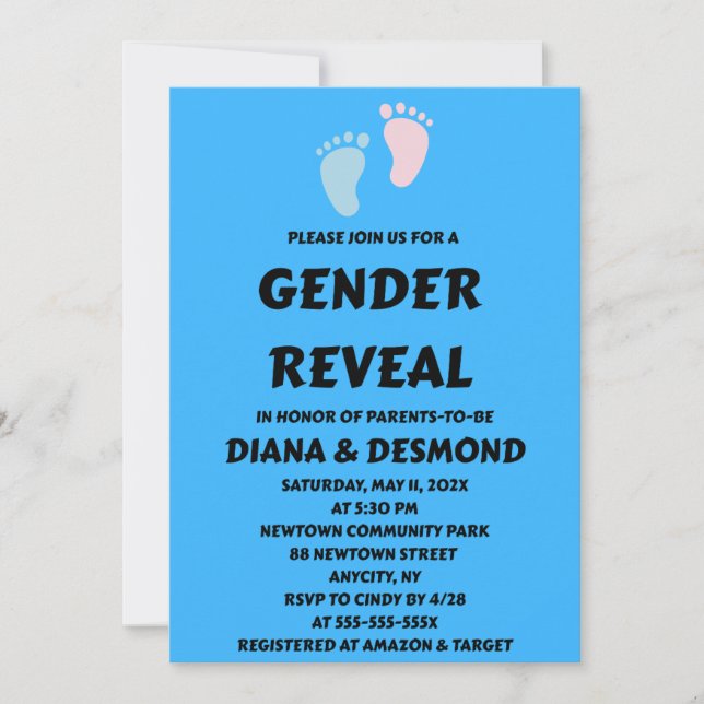 Gender Reveal Party Invitation (Front)