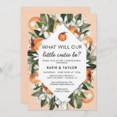 Gender Reveal Party Invitation Little Cutie (Front/Back)