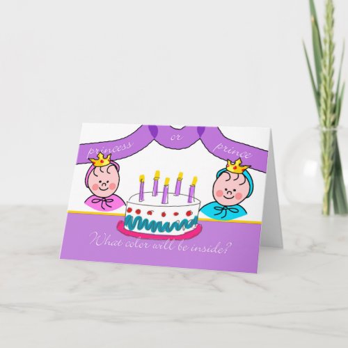 Gender Reveal Party Invitation Royalty Card