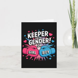 Gender Reveal Party Keeper Of Gender Boxing 3  Card
