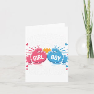 Gender Reveal Party Keeper Of Gender Boxing Pink O Card