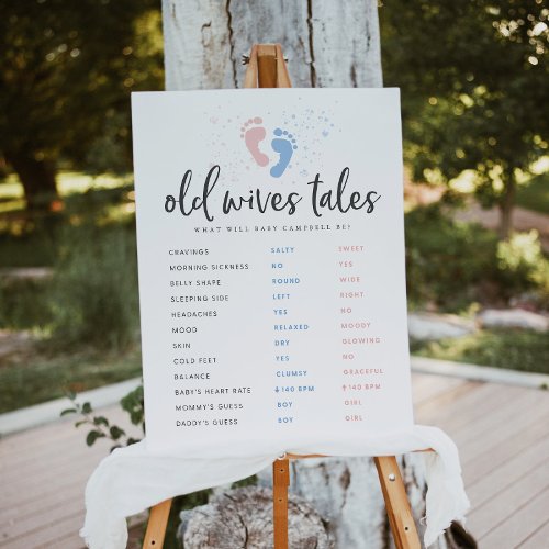 Gender Reveal Party Old Wives Tales Poster