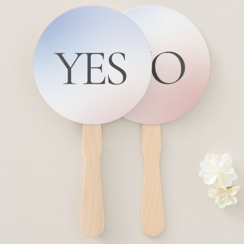 Gender Reveal Party Ombre Yes No Quiz Game Hand Fan