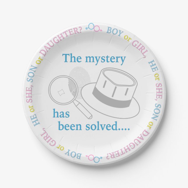 Gender Reveal Party Paper Plates (Front)
