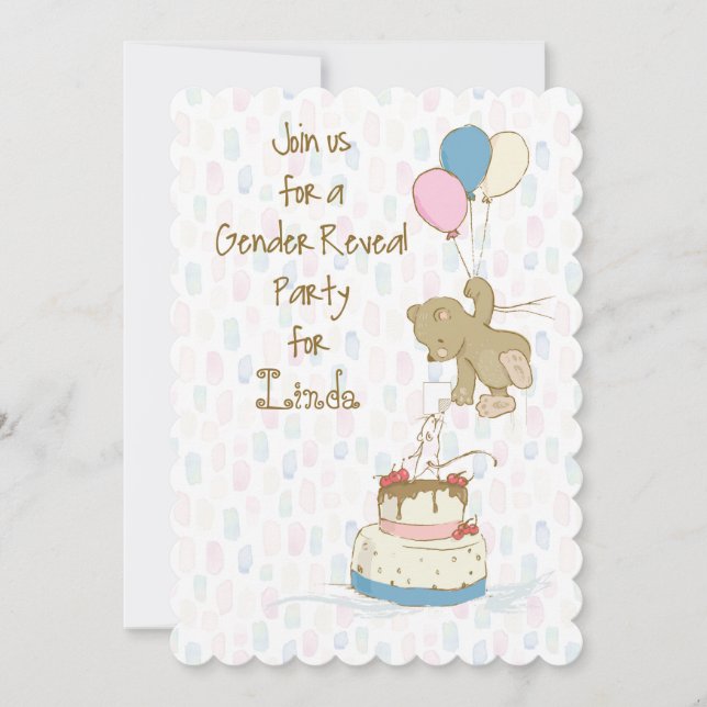 Gender Reveal Party Personalized Invitation (Front)