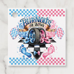 Gender Reveal Party Pink Blue Favor Tags