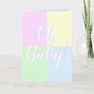 Gender reveal party surprise boy cute colorblock announcement