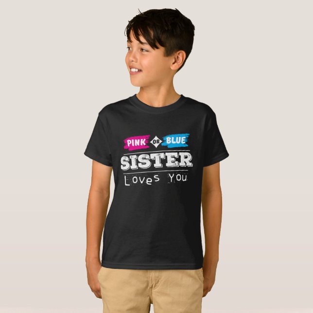 Gender Reveal Party T-Shirt for Sister Shirt (Front Full)