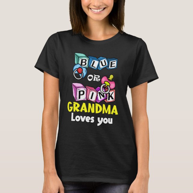 Gender Reveal Party Team Baby Shower Pinkness Blue T-Shirt (Front)
