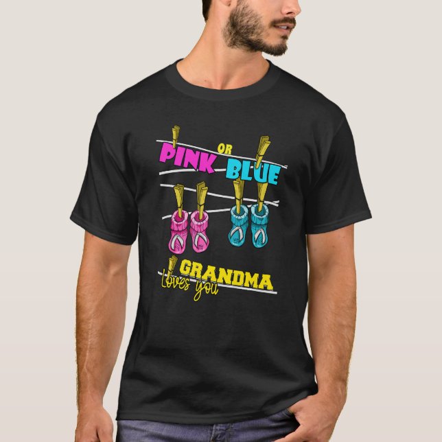 Gender Reveal Party Team Baby Shower Pinkness Blue T-Shirt (Front)