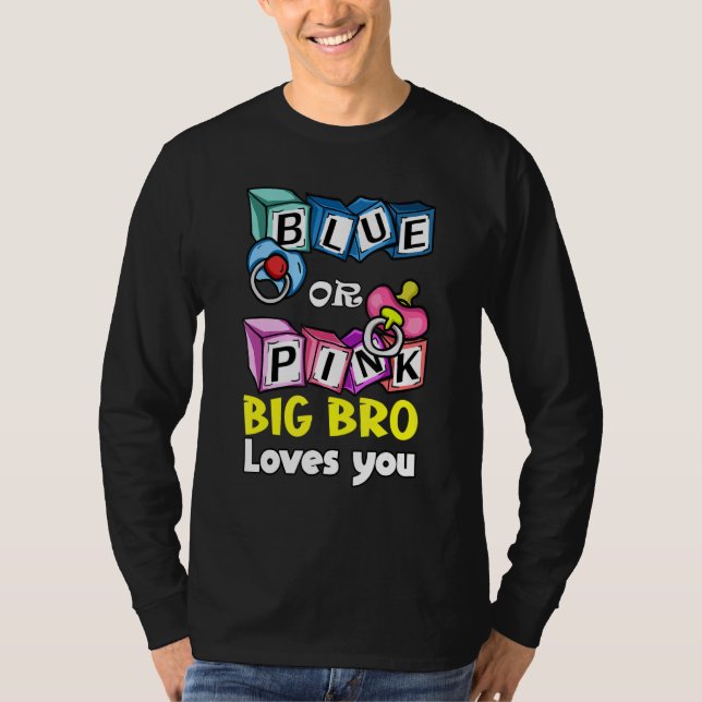 Gender Reveal Party Team Baby Shower Pinkness Blue T-Shirt (Front)