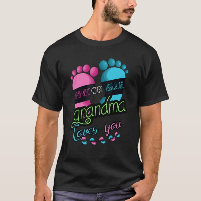 Gender Reveal Party Team Baby Shower Pinkness Blue T-Shirt (Front)