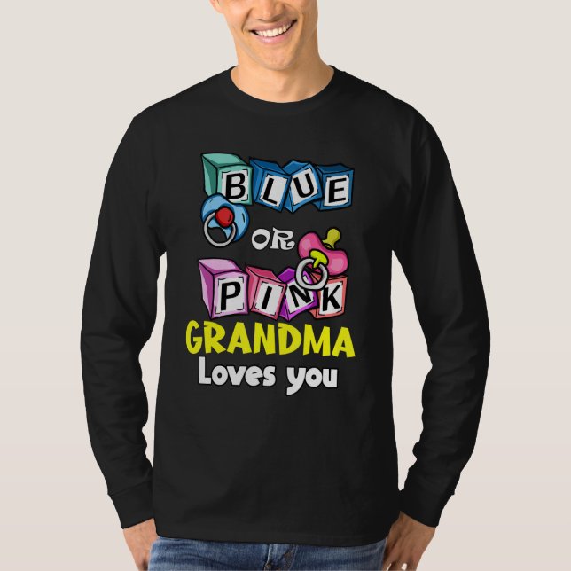 Gender Reveal Party Team Baby Shower Pinkness Blue T-Shirt (Front)