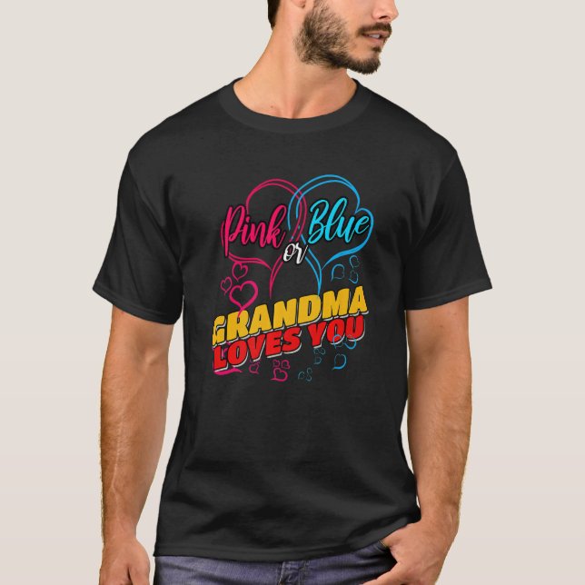 Gender Reveal Party Team Baby Shower Pinkness Blue T-Shirt (Front)