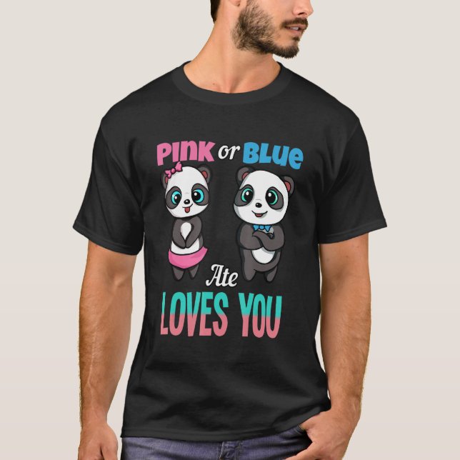 Gender Reveal Party Team Baby Shower Pinkness Blue T-Shirt (Front)