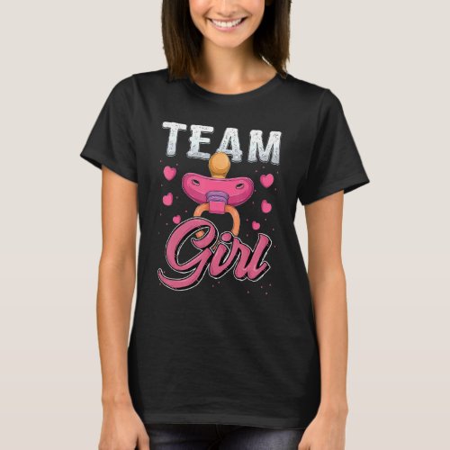 Gender reveal party Team Girl baby shower matching T_Shirt