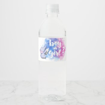 Gender Reveal Party Water Label by SharonCullars at Zazzle