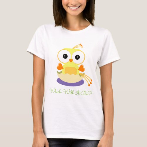 Gender Reveal Party _ Yellow Bird Hatching Egg T_Shirt