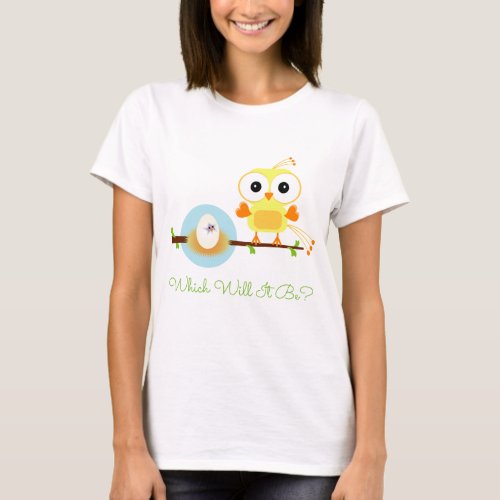 Gender Reveal Party _ Yellow Bird Hatching Egg T_Shirt