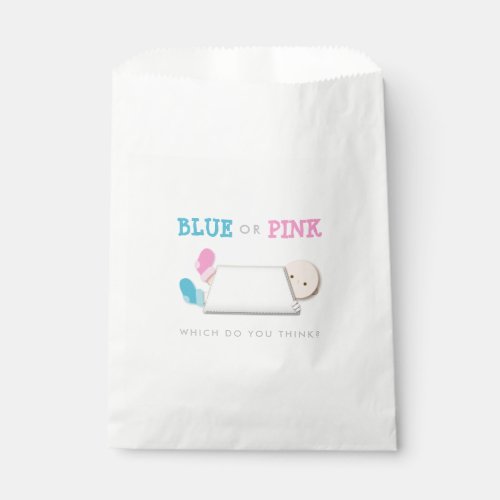 Gender Reveal _ Peek_a_Boo Baby Booties Favor Bag