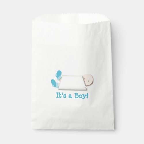 Gender Reveal _ Peek_a_Boo Boy Baby Booties Favor Bag