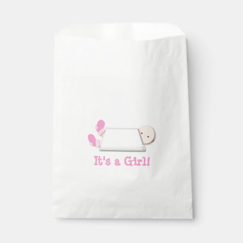 Gender Reveal _ Peek_a_Boo Girl Baby Booties Favor Bag