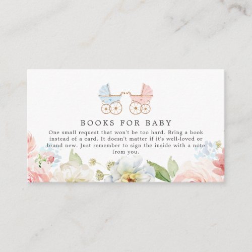 Gender Reveal Pink and Blue Books for Baby Card