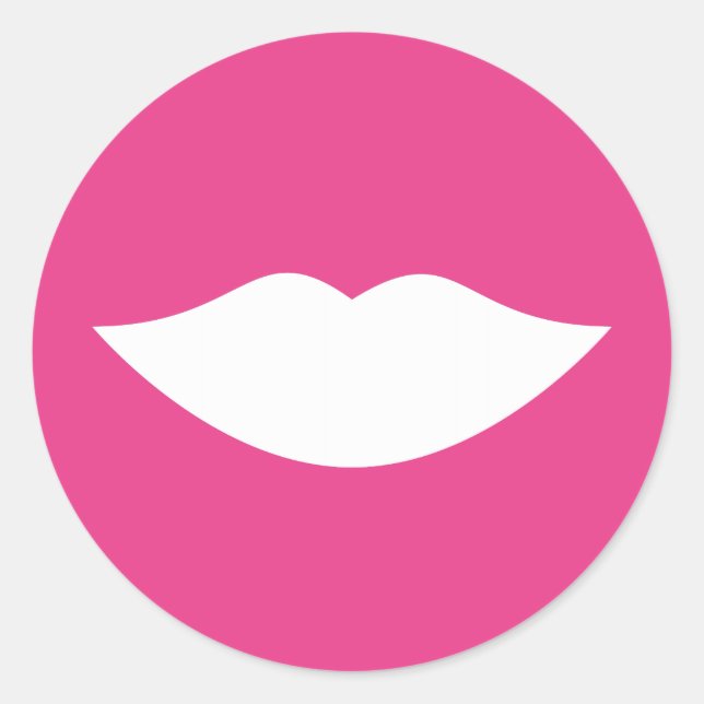 Gender Reveal Pink Lips Sticker (Front)