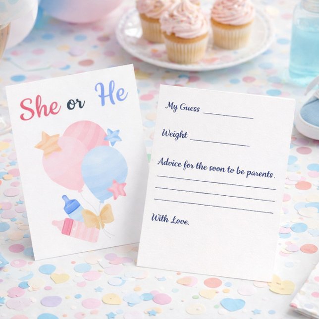 Gender Reveal Prediction And Advice Card (Creator Uploaded)