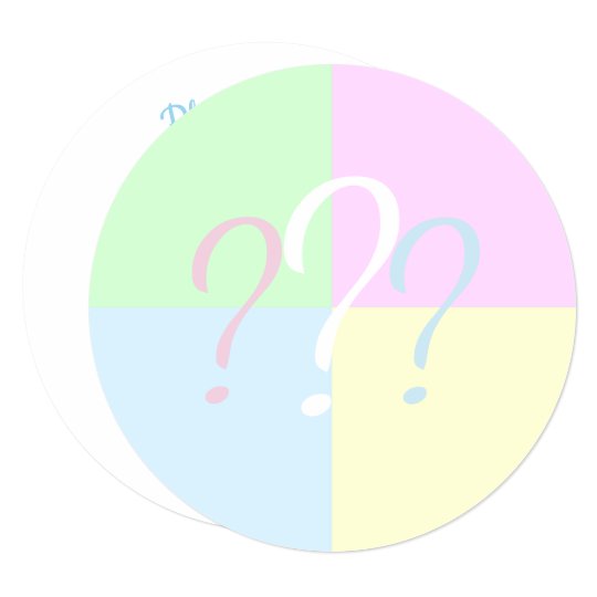 Gender reveal question mark invitation | Zazzle.com