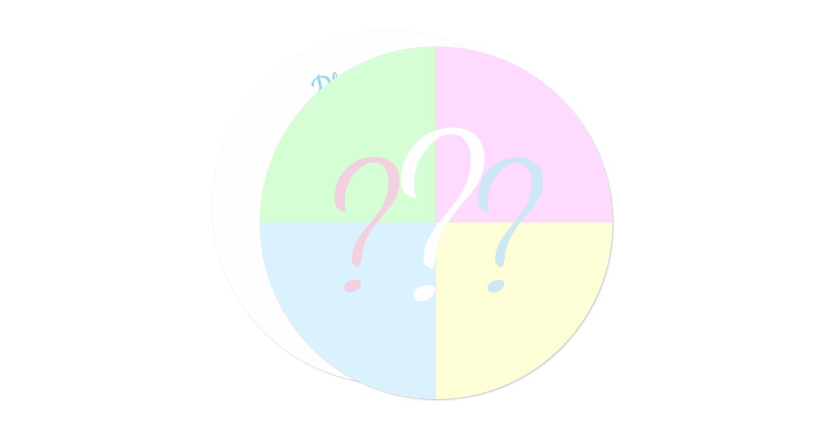 Gender reveal question mark invitation | Zazzle.com