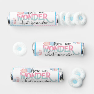 Gender Reveal Roll Candy Mint Rolls Favors