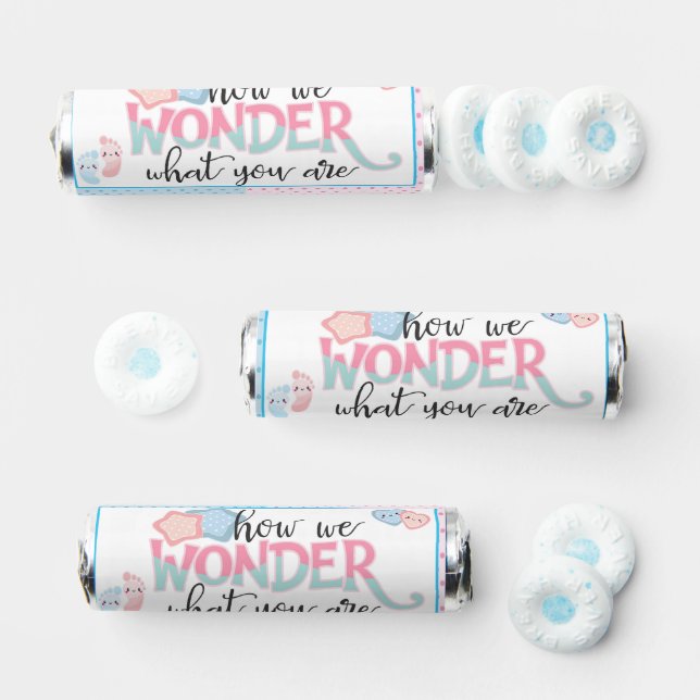Gender Reveal Roll Candy Mint Rolls Favors (Assorted)