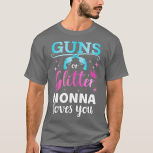 Gender reveal s or glitter nonna matching baby par T-Shirt
