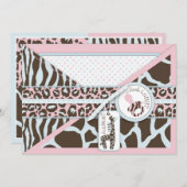 Gender Reveal Safari Party Invitation A7 (Front/Back)