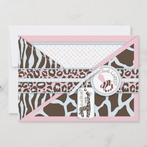 Gender Reveal Safari Party Invitation A7