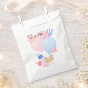 Gender Reveal She Or He Favor Bag