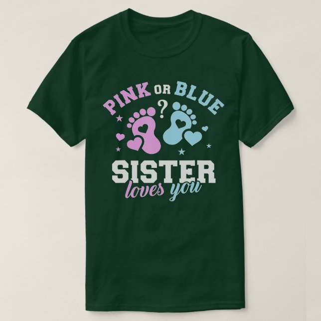 Gender reveal sister  T-Shirt (Design Front)