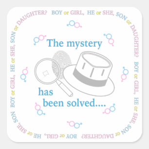 Gender Reveal Square Sticker