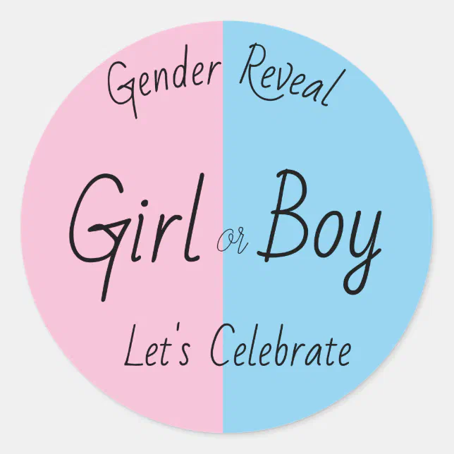 Gender Reveal Stickers | Zazzle