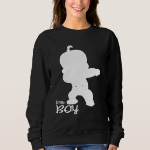 Gender Reveal Team Boy Cute Dabbing Black Baby Sweatshirt
