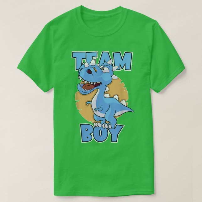 Gender Reveal Team Boy Dinosaur Team Boy Celebrati T-Shirt (Design Front)