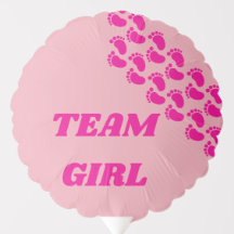 Gender Reveal Team Boy Girl Footprint Design