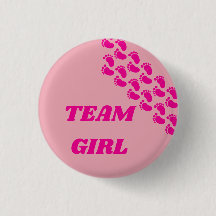 Gender Reveal Team Boy Girl Footprint Design