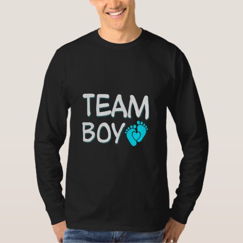 Gender Reveal Team Boy Matching Family Baby Party  T_Shirt