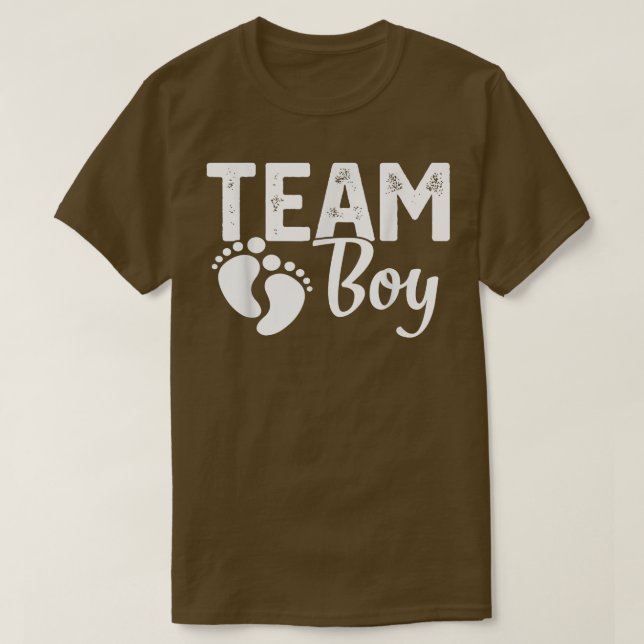 Gender reveal team boy matching family baby party  T-Shirt (Design Front)