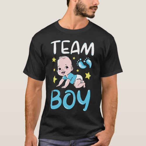 Gender Reveal Team Boy Party Set Men T_Shirt